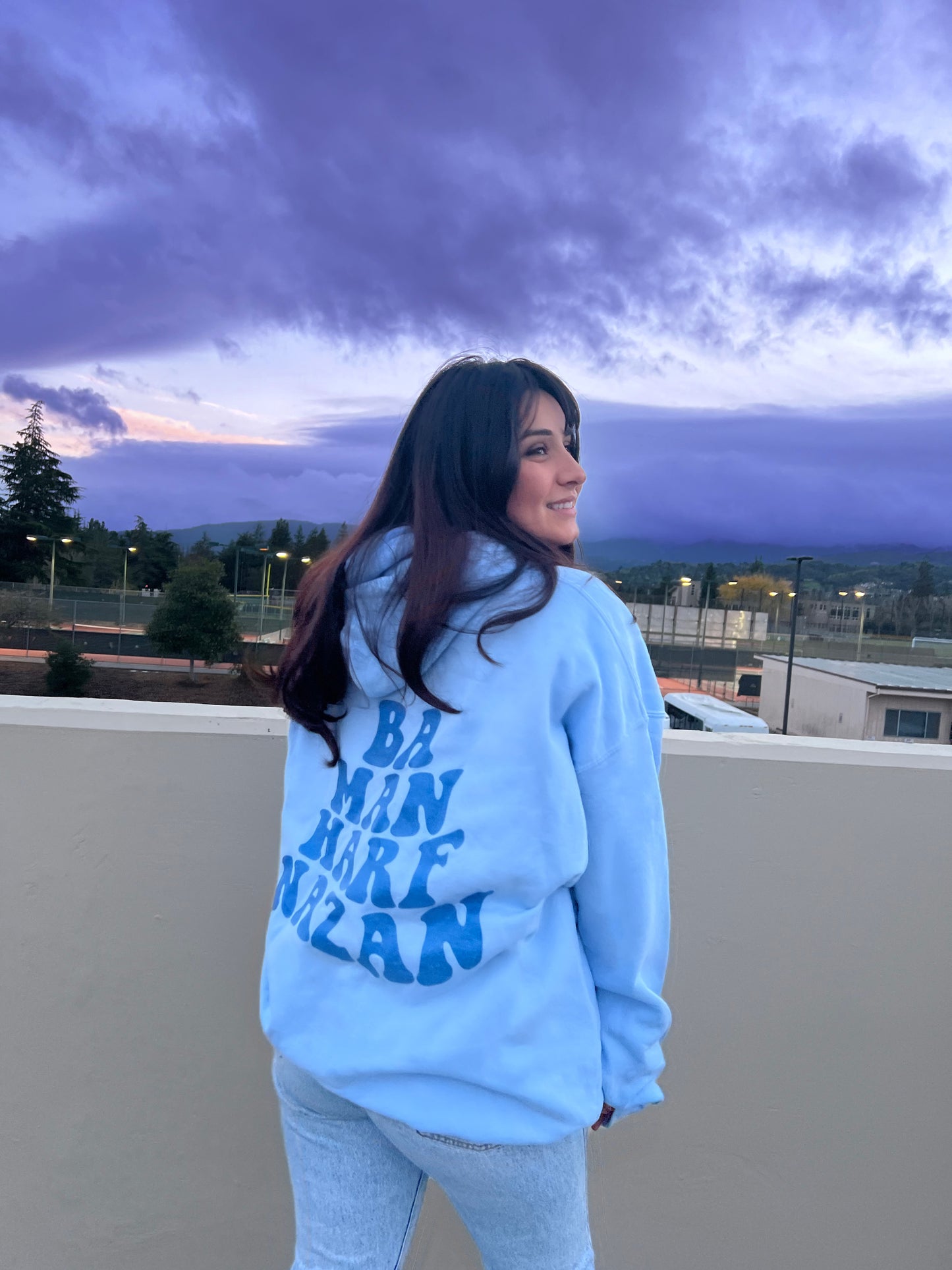 Ba Man Harf Nazan Hoodie | Light Blue