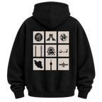 Oversized Persian Legacy Hoodie - Black
