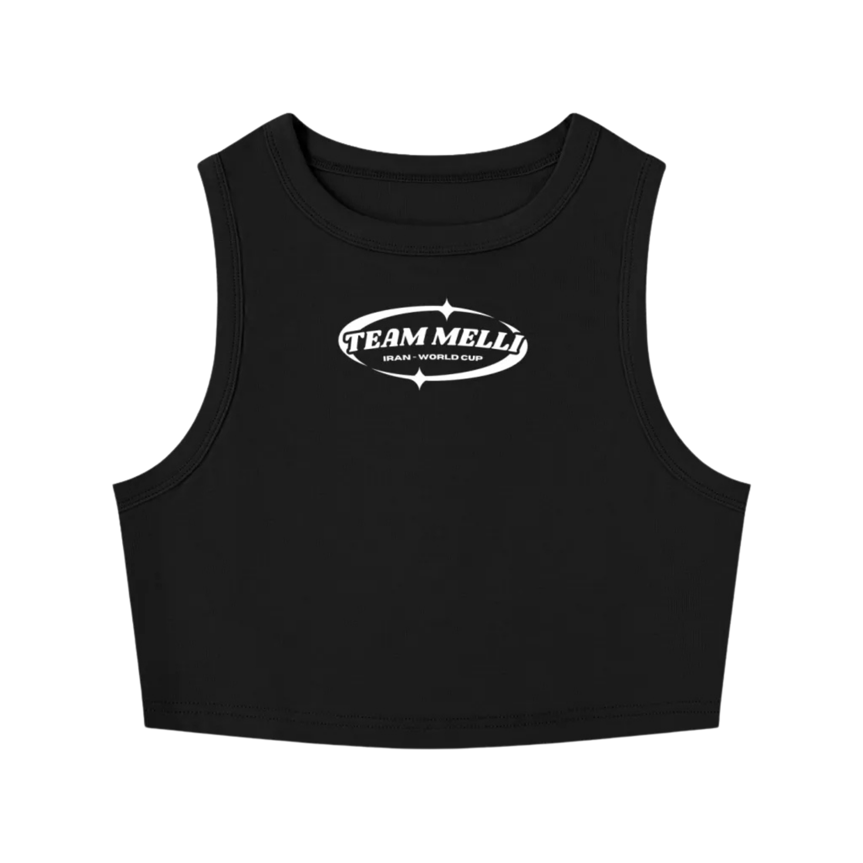 Team Melli II Cropped Tank - Black - Iran World Cup 26