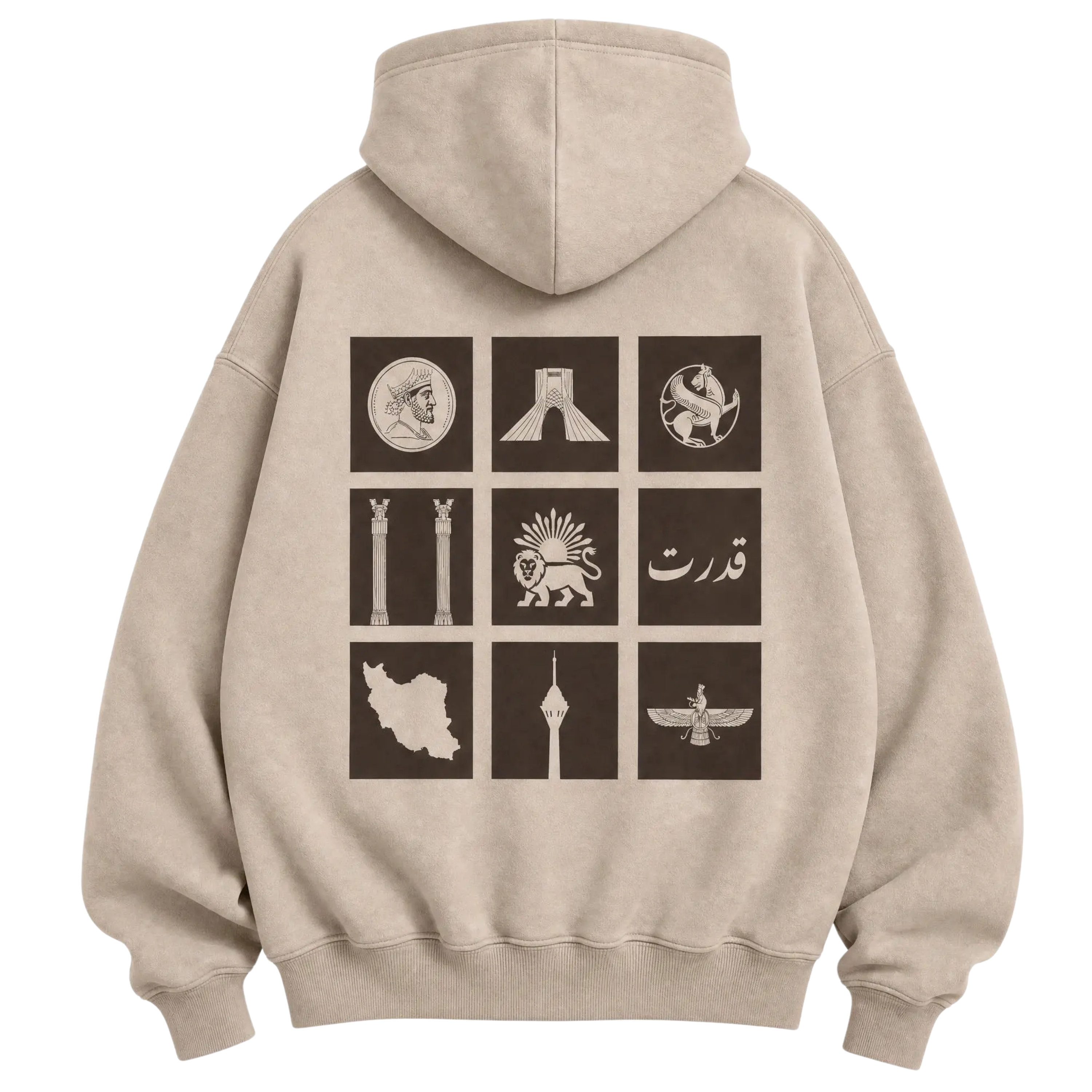 Oversized Persian Legacy Hoodie - Oak