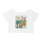 Kish Off-Shoulder Rolled Hem Tee