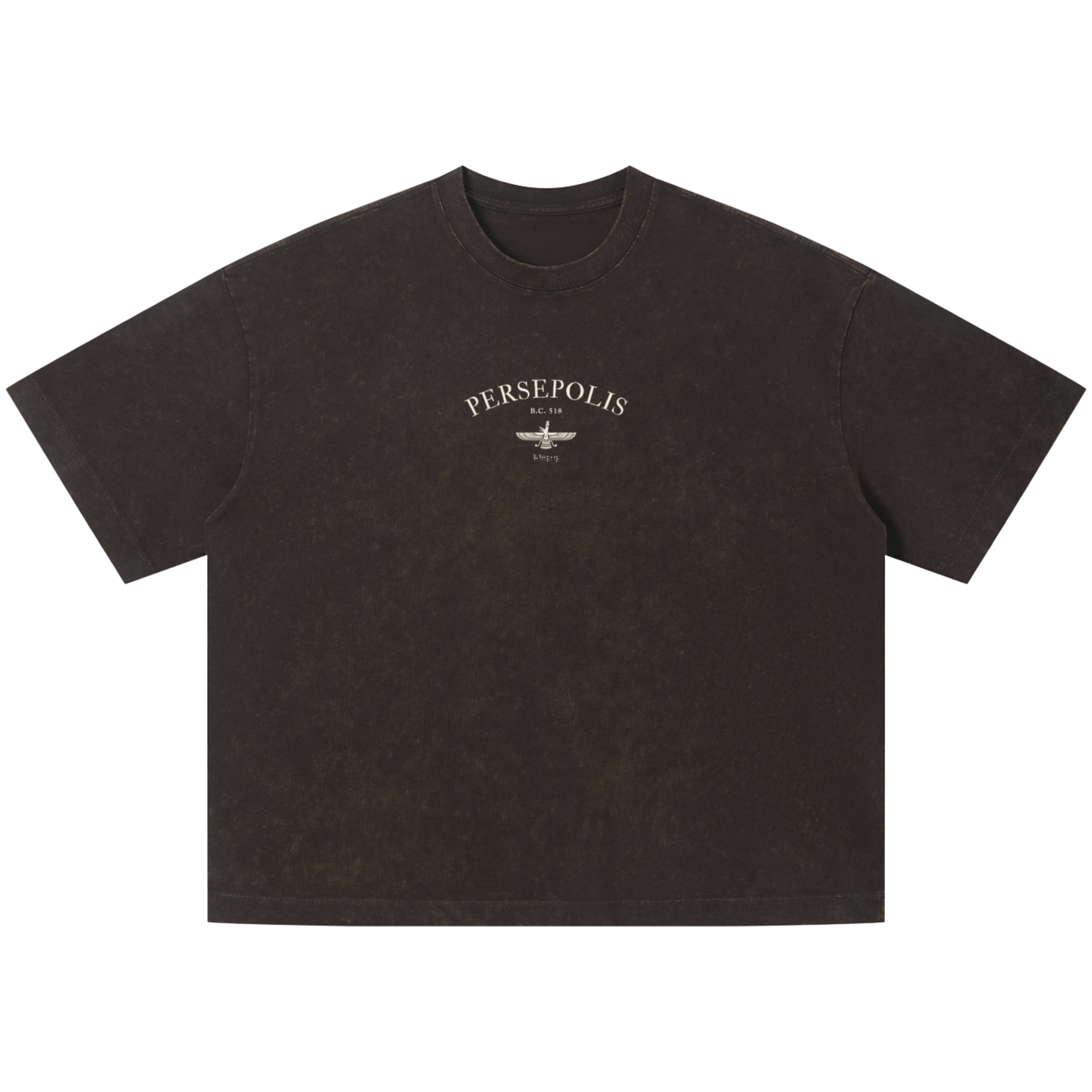 Persepolis Vintage Wash Oversized Tee - Brown