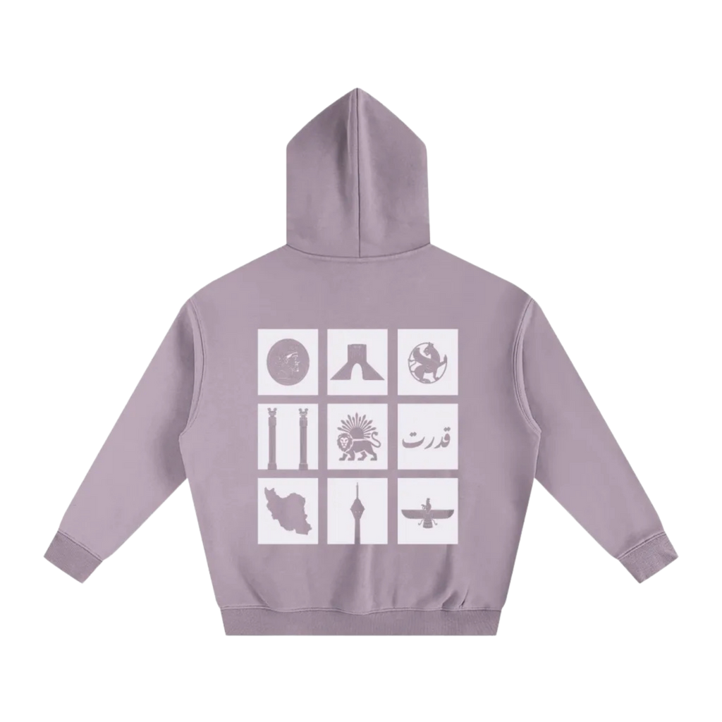 Oversized Persian Legacy Hoodie - Stone Purple