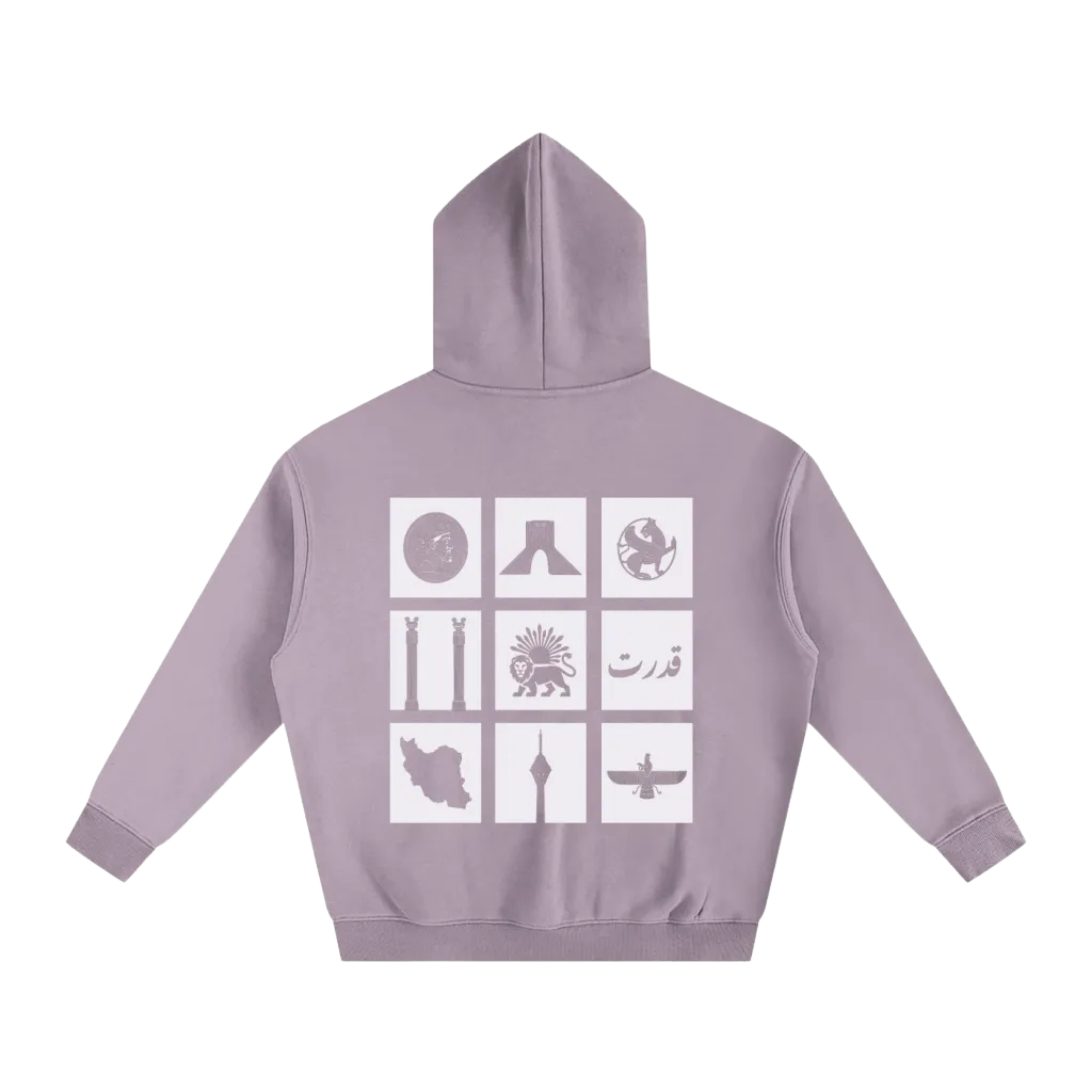 Oversized Persian Legacy Hoodie - Stone Purple