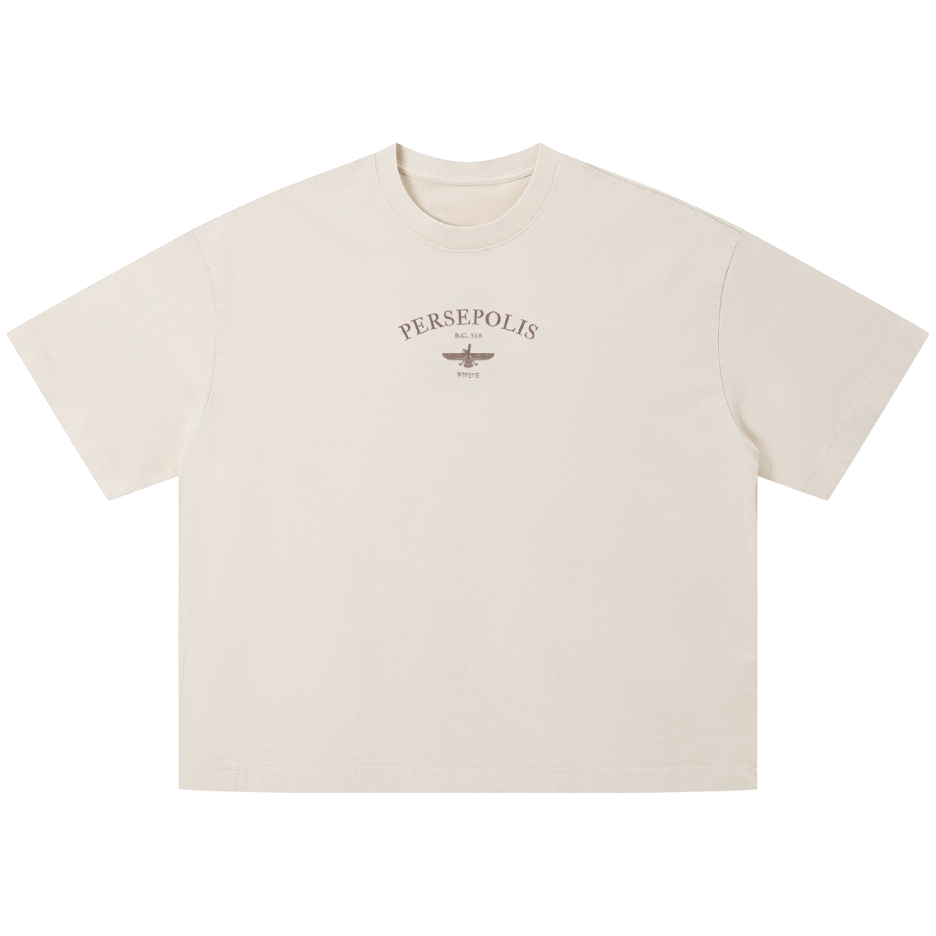 Persepolis Vintage Wash Oversized Tee - Apricot