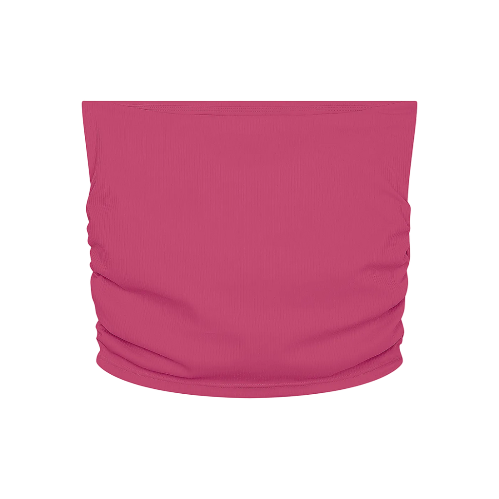 Farvahar Ruched Tube Top - Rose