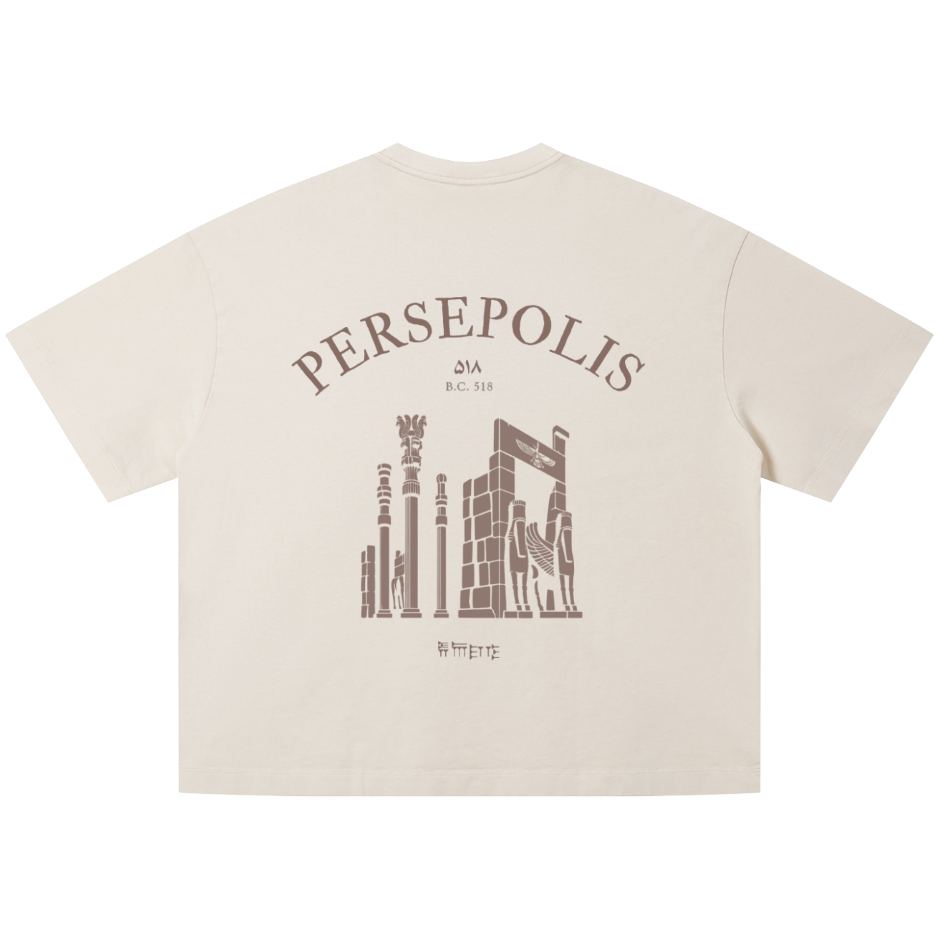 Persepolis Vintage Wash Oversized Tee - Apricot