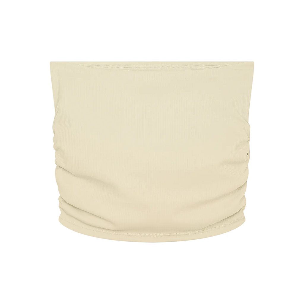 Farvahar Ruched Tube Top - Light Apricot