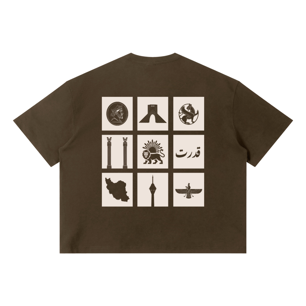 Oversized Persian Legacy Tee - Brown