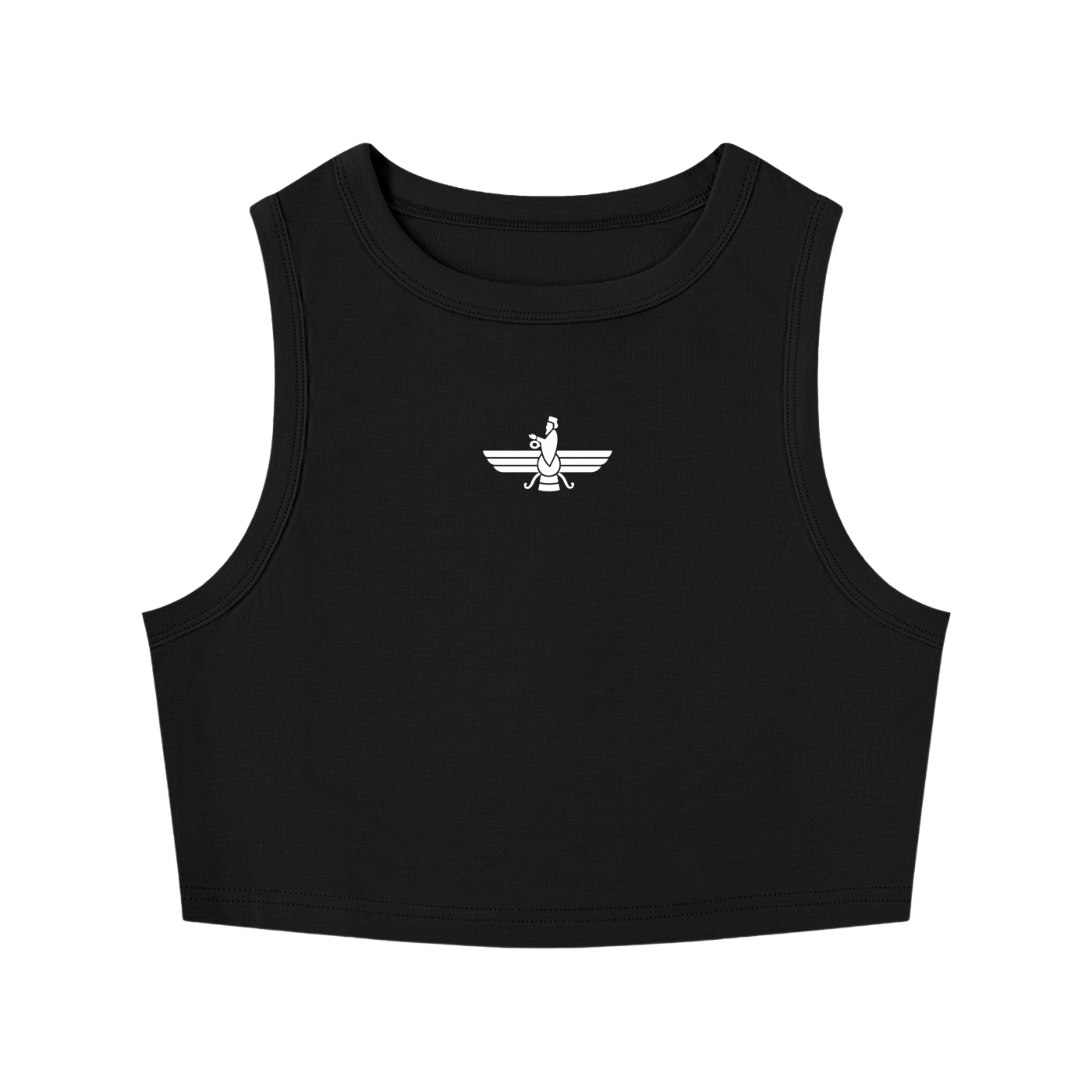 Farvahar Cropped Tank - Black