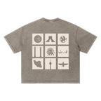 Persian Legacy Vintage Wash Oversized Tee - Light Coffee