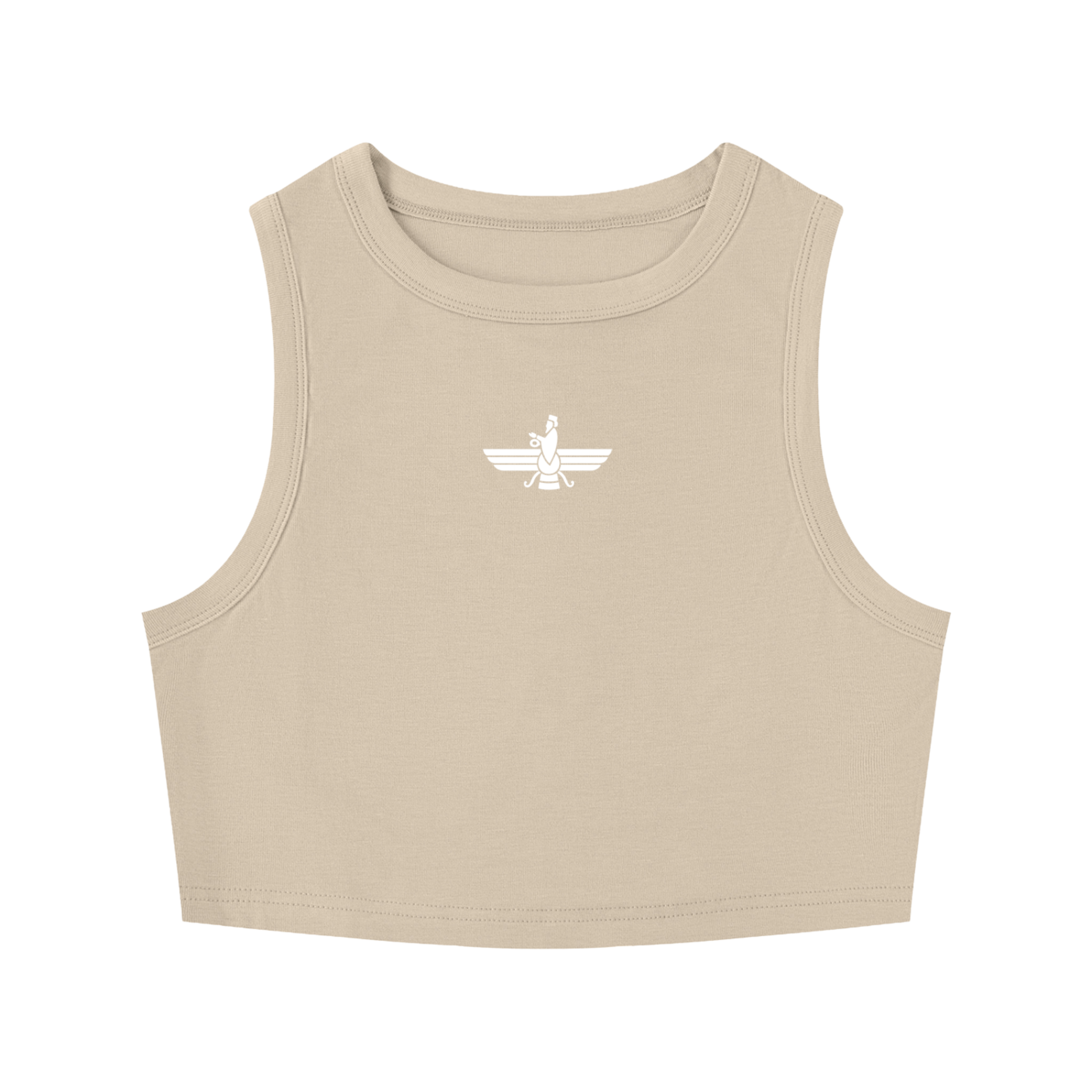 Farvahar Cropped Tank - Beige