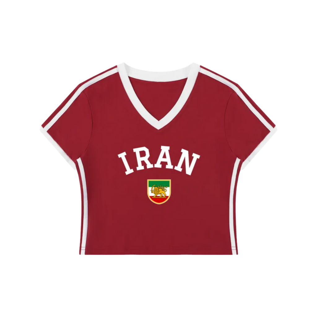 Iran Soccer Cropped Tee (Team Melli) - Red