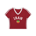Iran Soccer Cropped Tee (Team Melli) - Red