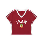 Iran Soccer Cropped Tee (Team Melli) - Red