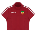 Iran Soccer Cropped Zip Tee (Team Melli) - Red