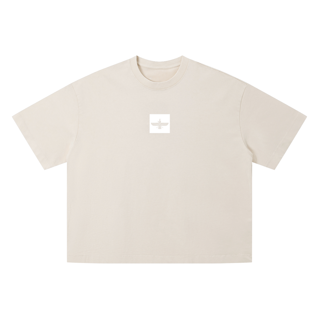 Persian Legacy Vintage Wash Oversized Tee - Beige