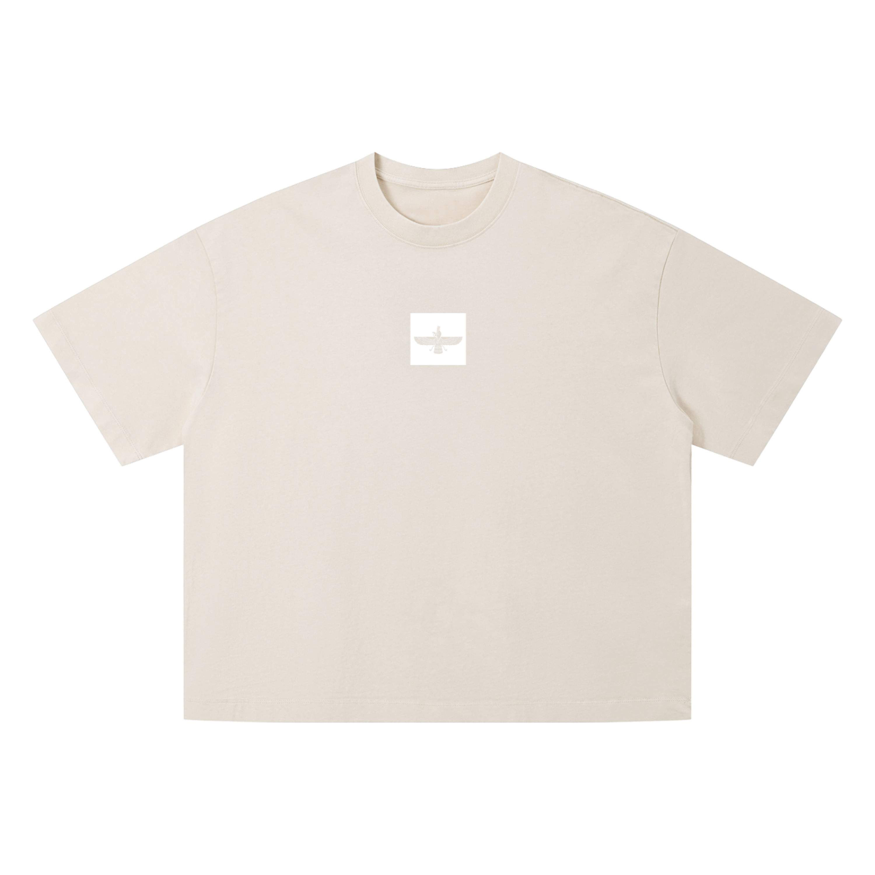 Persian Legacy Vintage Wash Oversized Tee - Beige