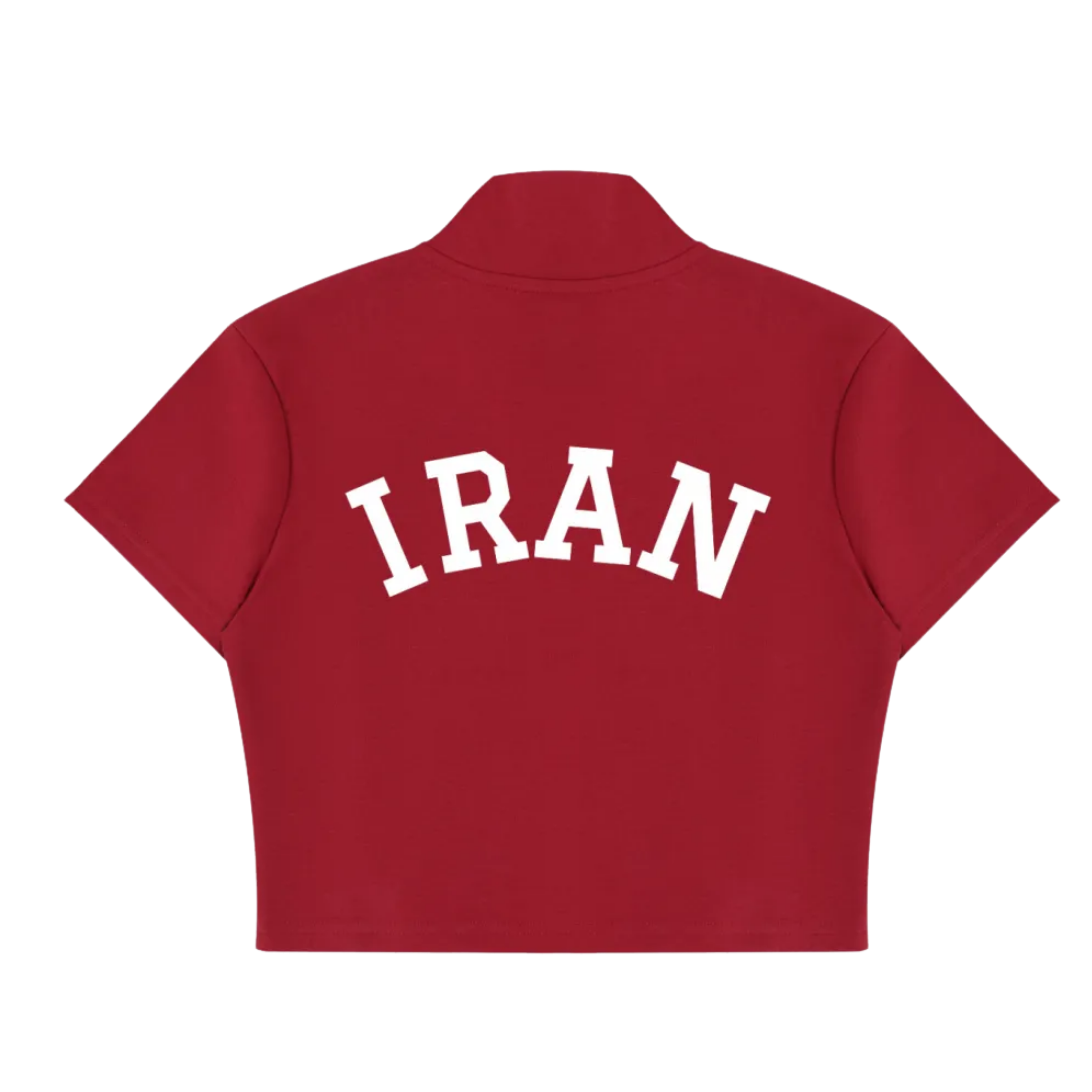 Iran Soccer Cropped Zip Tee (Team Melli) - Red