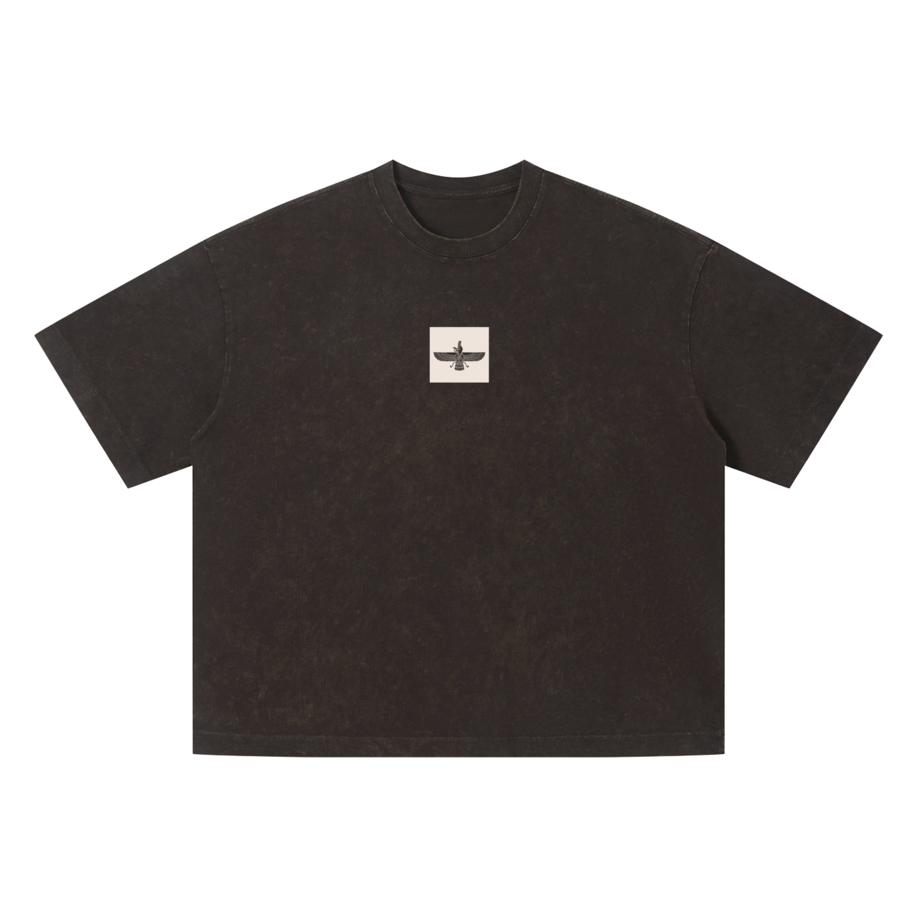 Persian Legacy Vintage Wash Oversized Tee - Brown