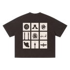 Persian Legacy Vintage Wash Oversized Tee - Brown
