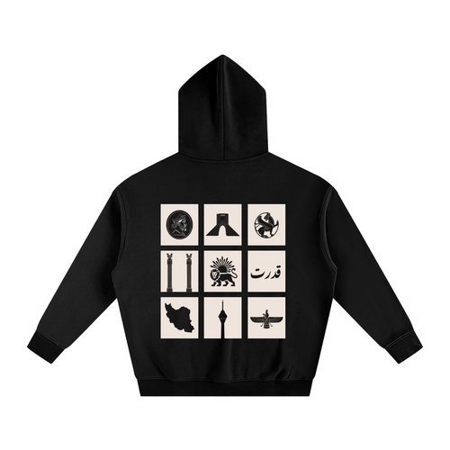 Oversized Persian Legacy Hoodie - Black