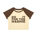 Do It For the Hashie Baby Tee - Brown/Butter Yellow