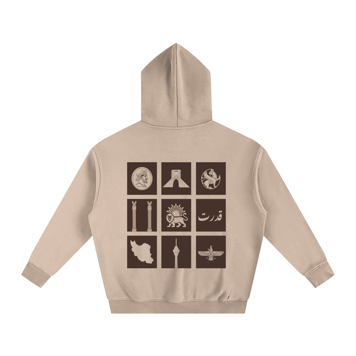 Oversized Persian Legacy Hoodie - Oak