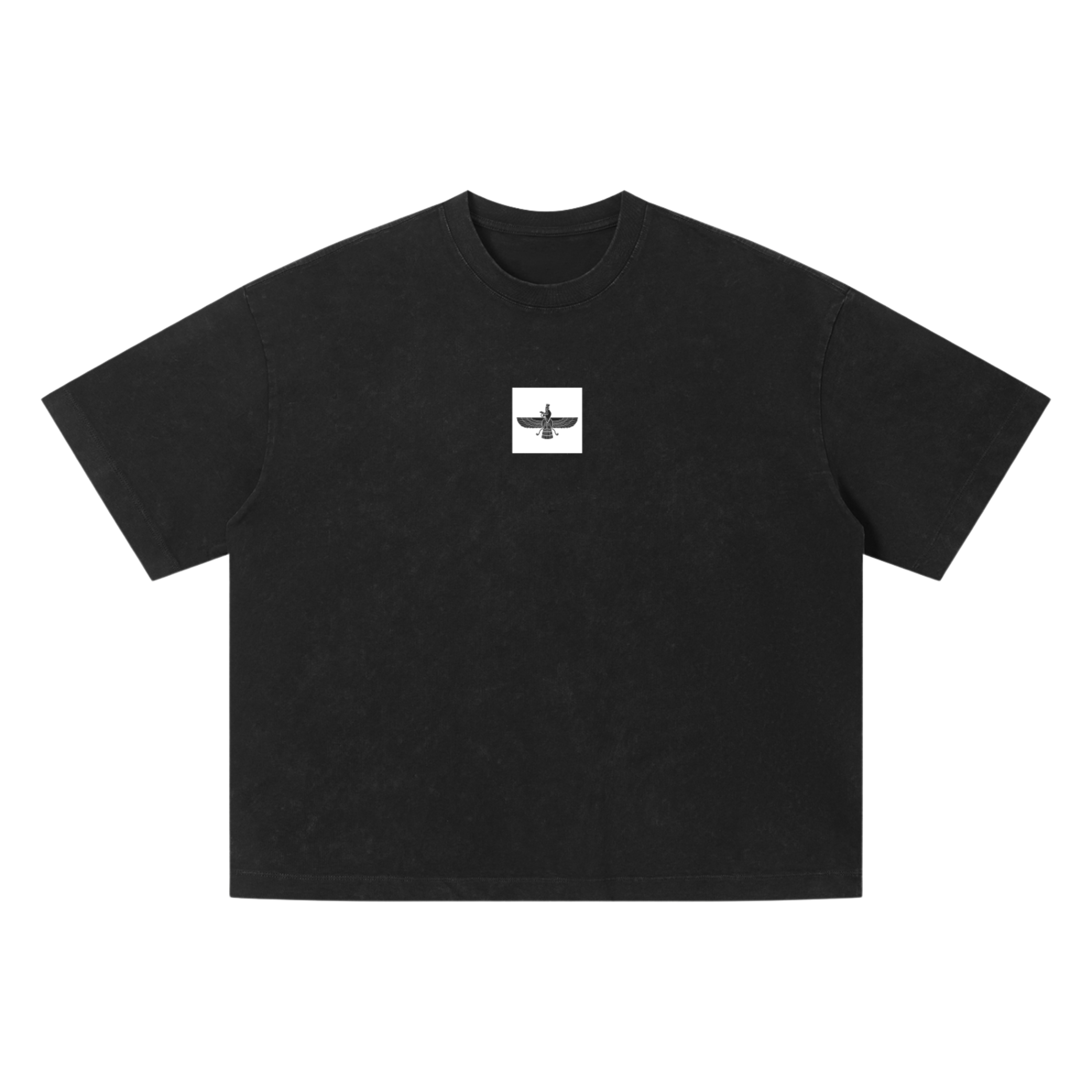 Persian Legacy Vintage Wash Oversized Tee - Black