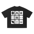 Persian Legacy Vintage Wash Oversized Tee - Black