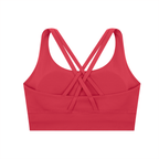 Farvahar Criss-Cross Sports Bra - Red