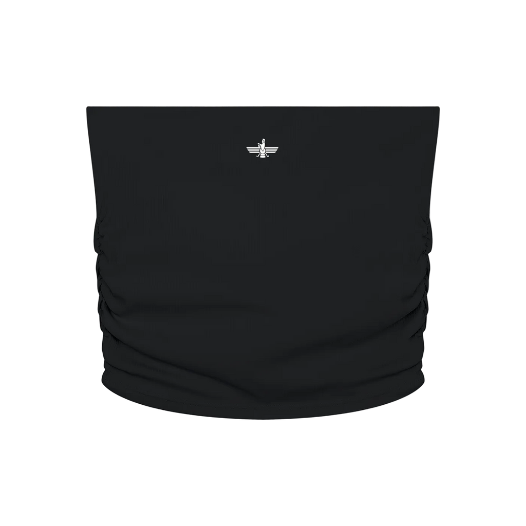 Farvahar Ruched Tube Top - Black