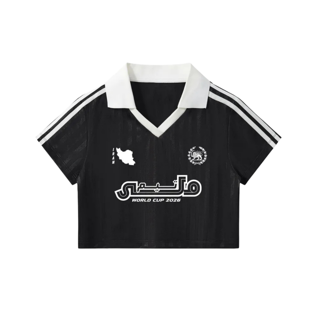 Team Melli Cropped Jersey - Black - Iran World Cup 26