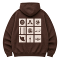 Oversized Persian Legacy Hoodie - Brown