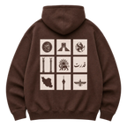Oversized Persian Legacy Hoodie - Brown