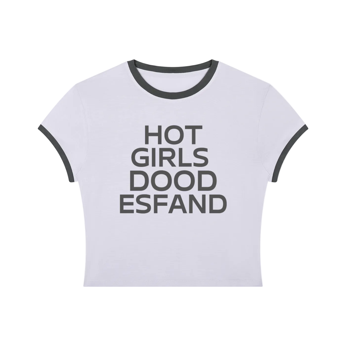 Hot Girls Dood Esfand Baby Tee - Gray/Light Purple