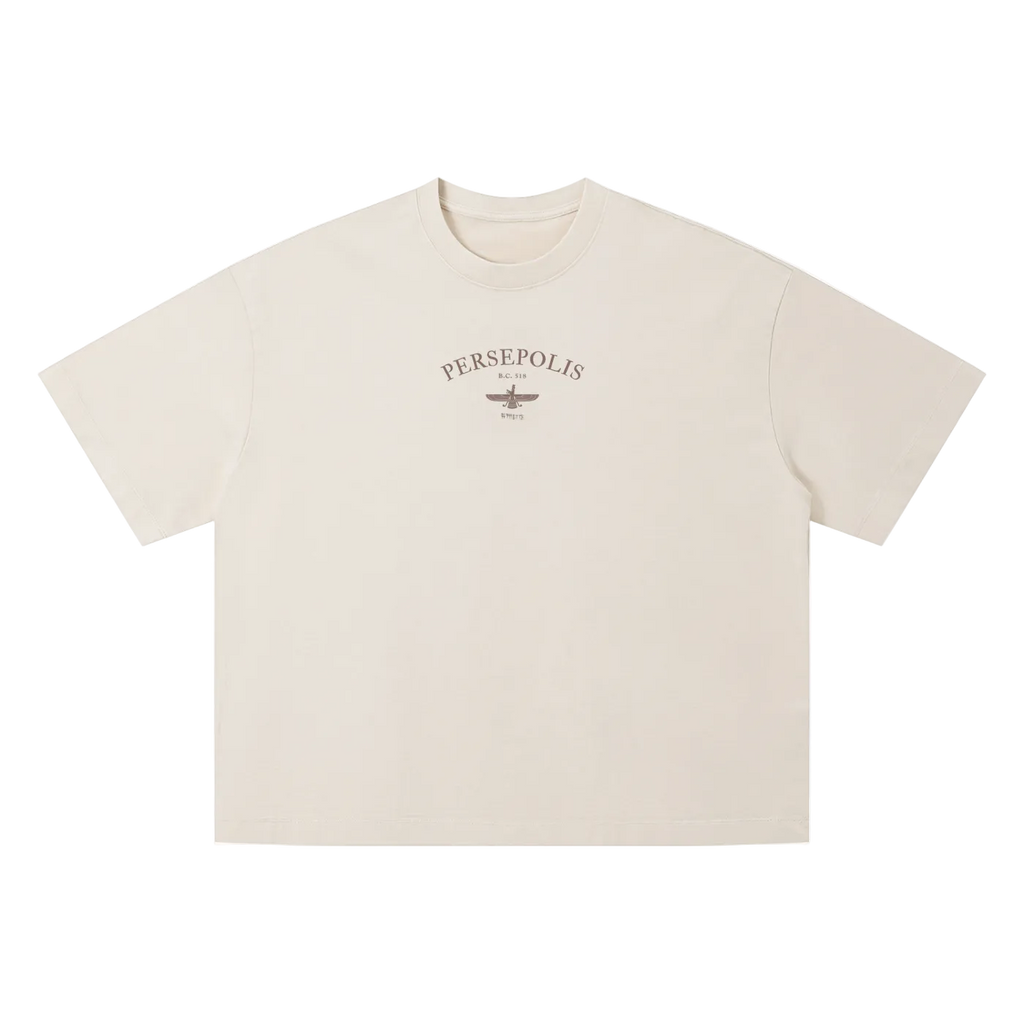Persepolis Vintage Wash Oversized Tee - Apricot
