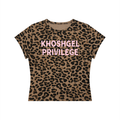 Women’s Leopard Print Crop T-Shirt