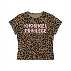Women’s Leopard Print Crop T-Shirt