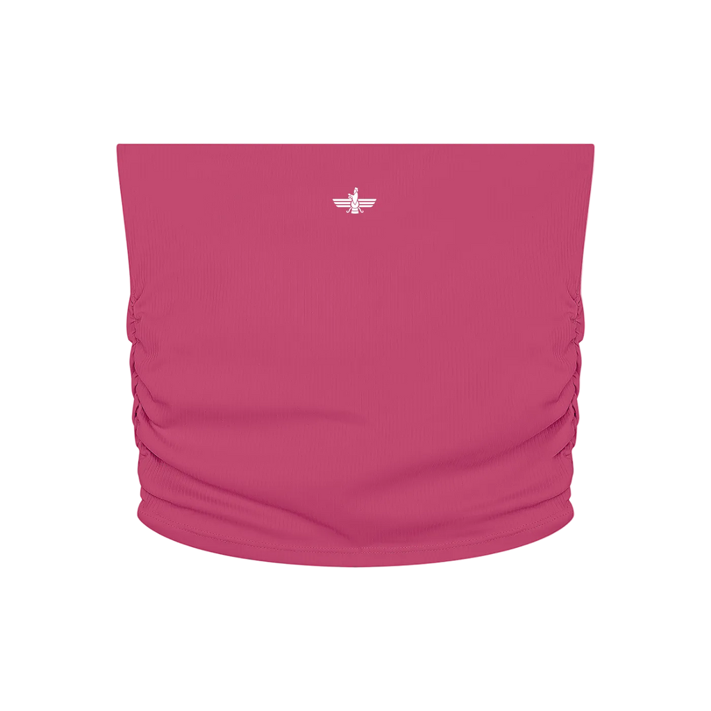 Farvahar Ruched Tube Top - Rose