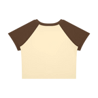 Do It For the Hashie Baby Tee - Brown/Butter Yellow