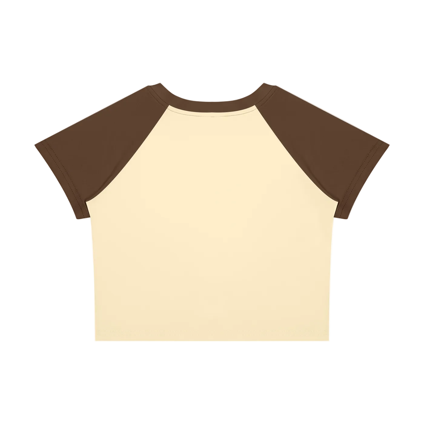 Do It For the Hashie Baby Tee - Brown/Butter Yellow
