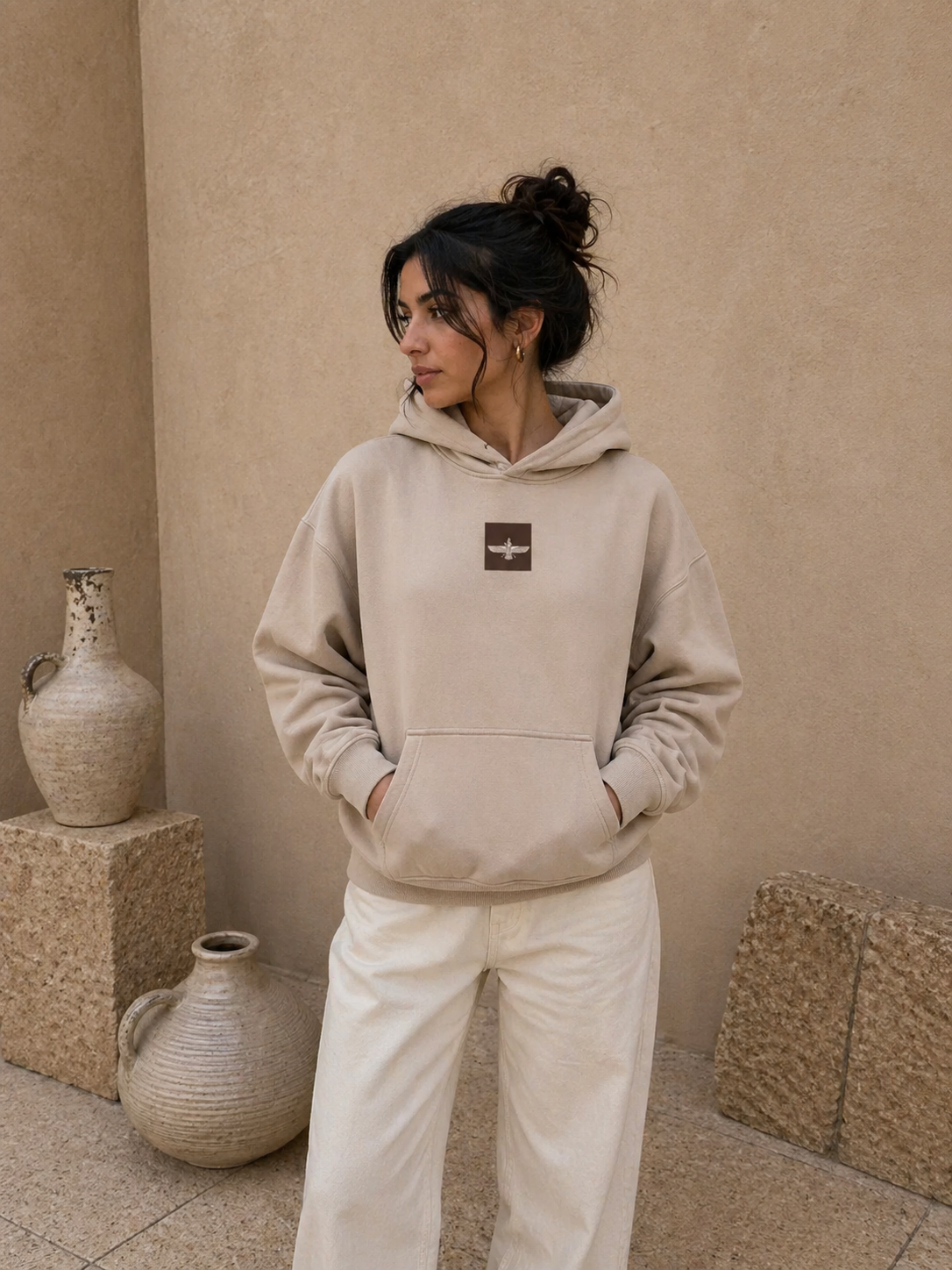 Oversized Persian Legacy Hoodie - Oak