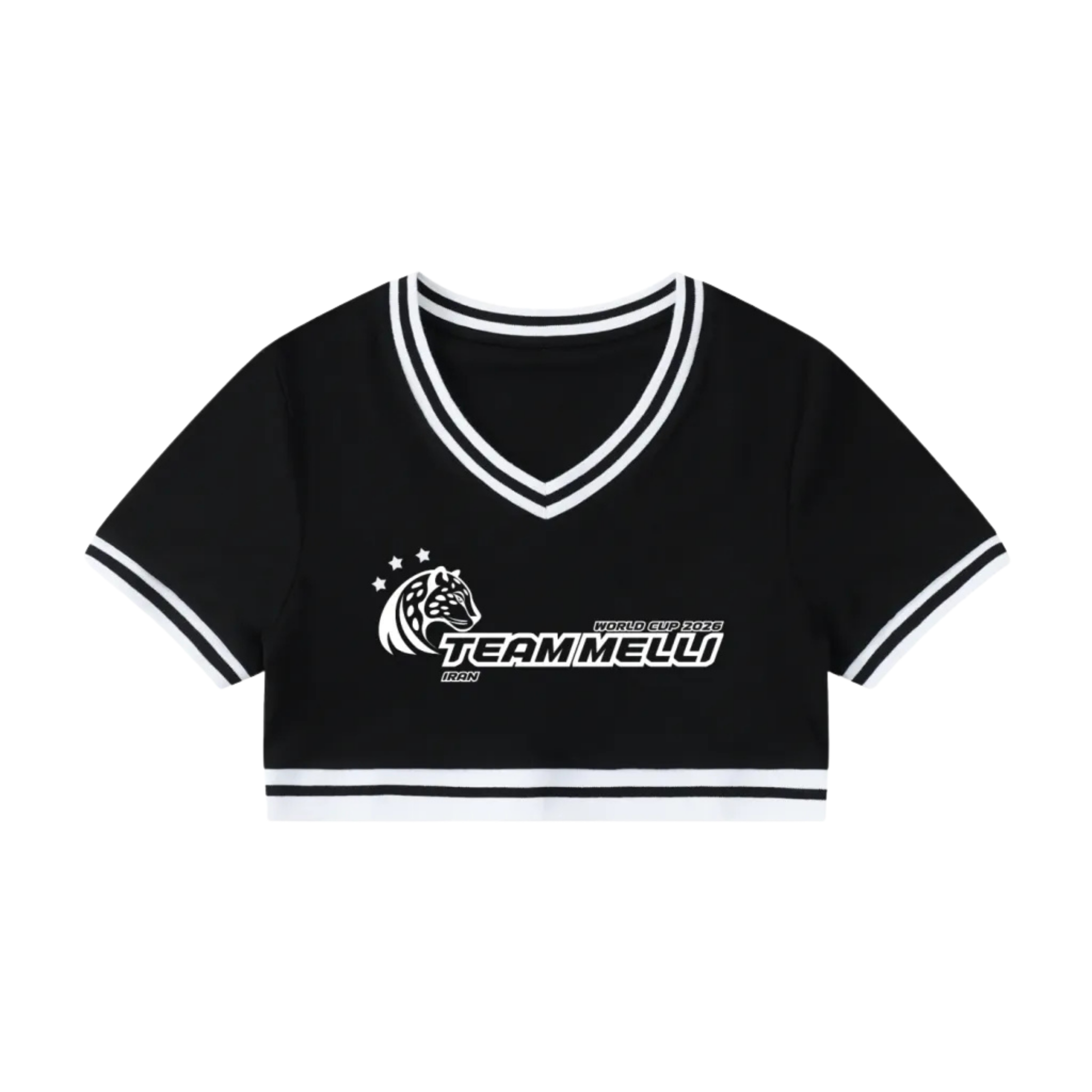 Team Melli Cropped Top - Black - Iran World Cup 26