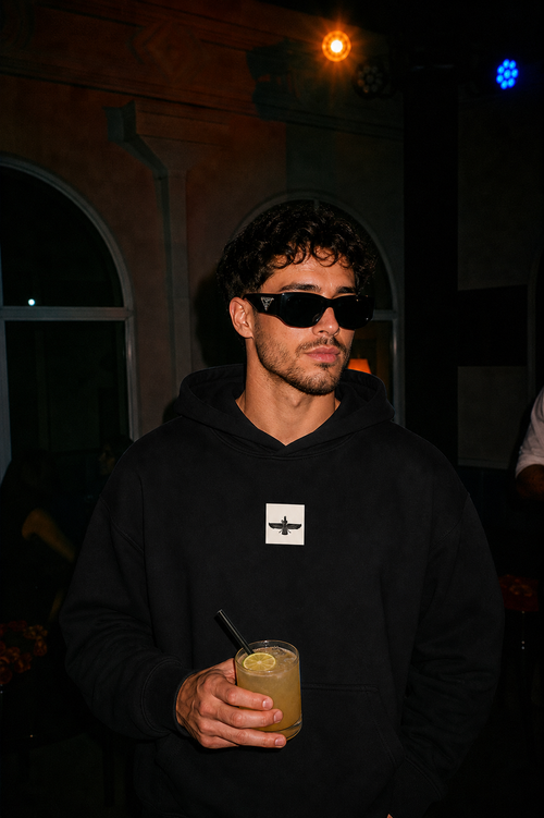 Oversized Persian Legacy Hoodie - Black