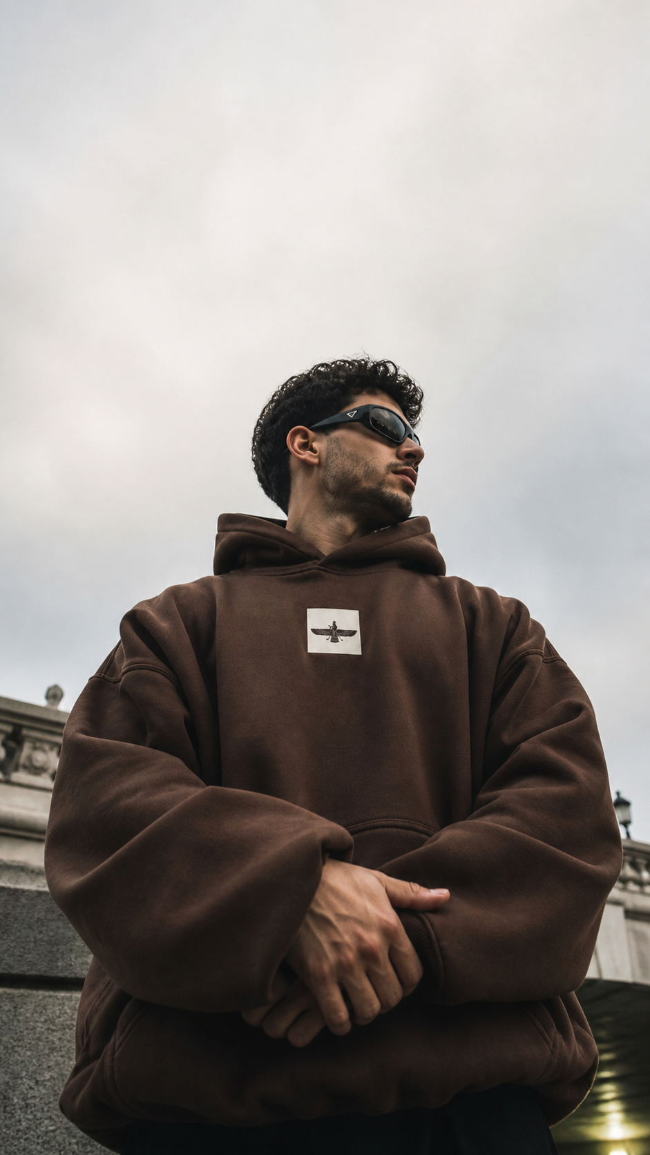 Oversized Persian Legacy Hoodie - Brown