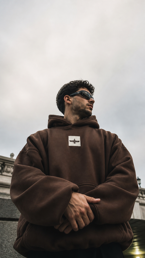Oversized Persian Legacy Hoodie - Brown