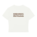 Khoshgel Privilege Baby Tee -White