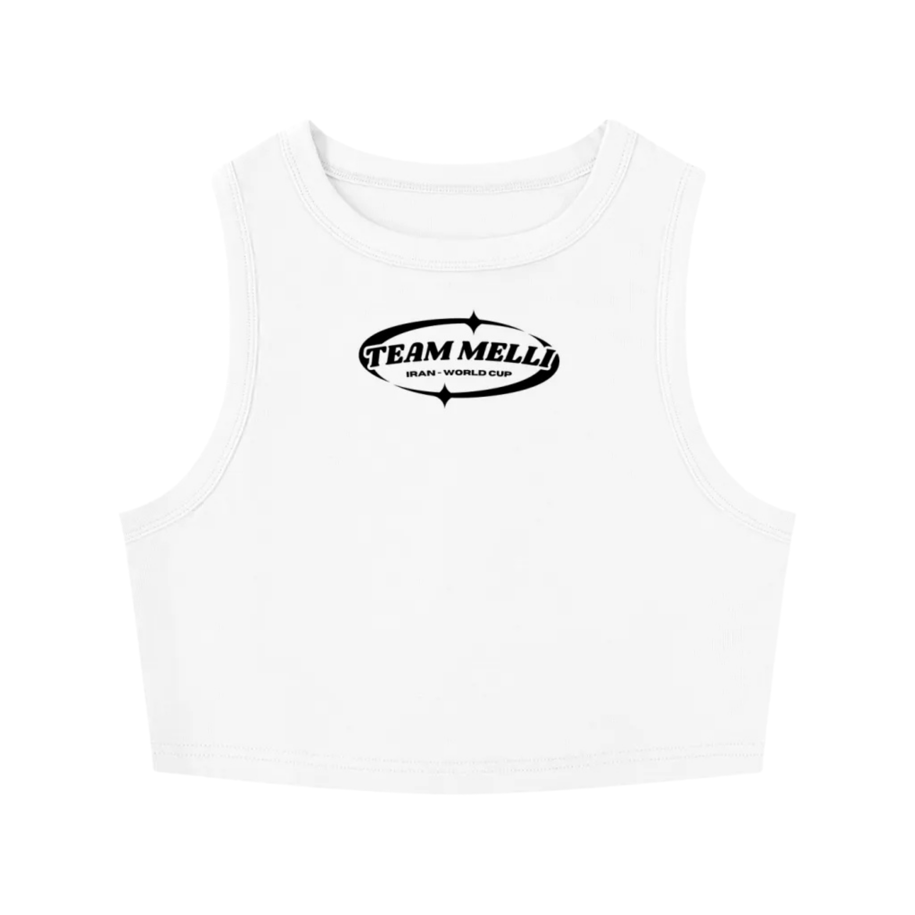 Team Melli Cropped Tank - White - Iran World Cup 26