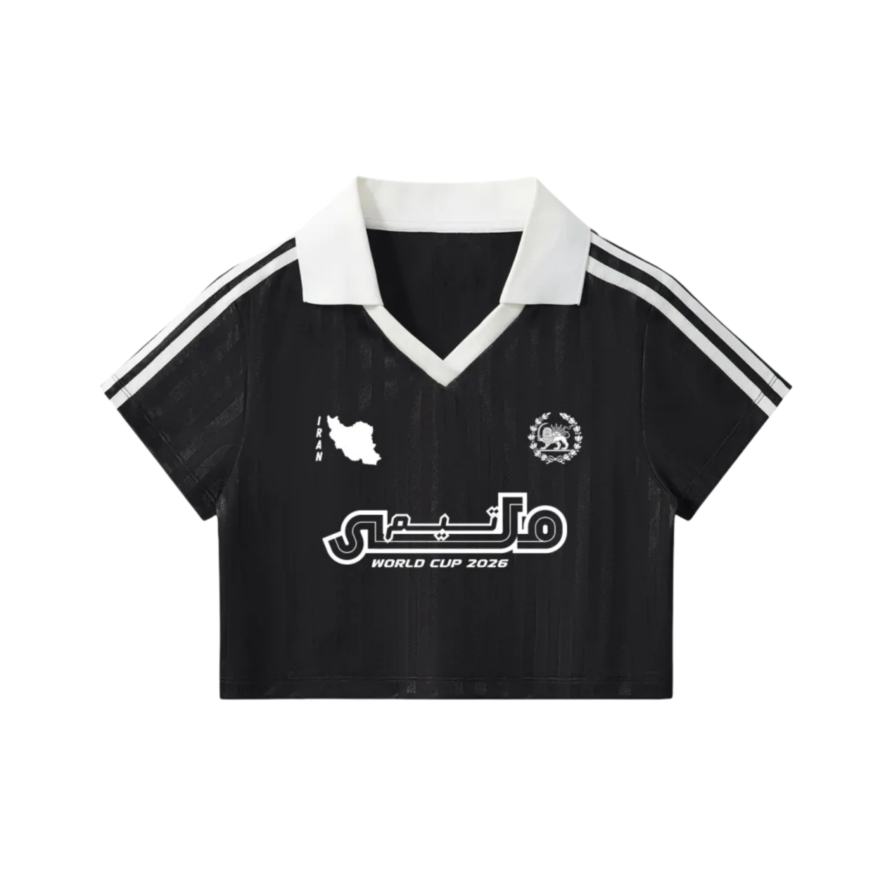 Team Melli Cropped Jersey - Black - Iran World Cup 26
